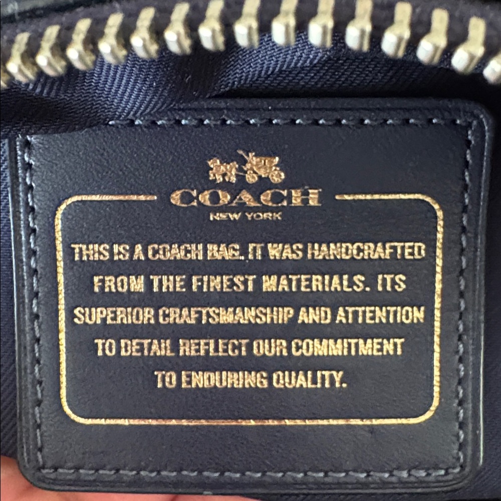 Coach Ace Satchel Navy Glovetanned Leather - Picture 12 of 13